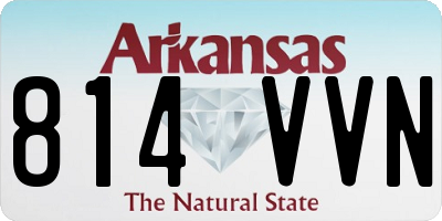 AR license plate 814VVN