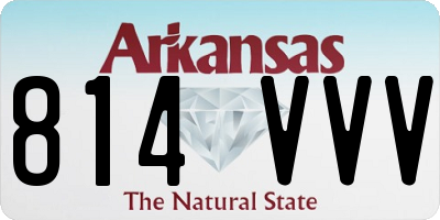 AR license plate 814VVV