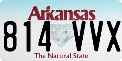 AR license plate 814VVX
