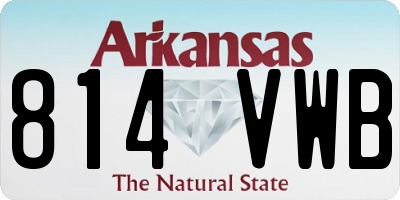 AR license plate 814VWB