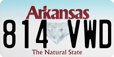 AR license plate 814VWD