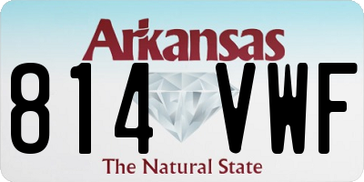 AR license plate 814VWF