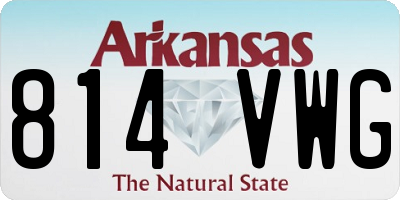 AR license plate 814VWG
