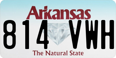 AR license plate 814VWH