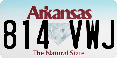 AR license plate 814VWJ