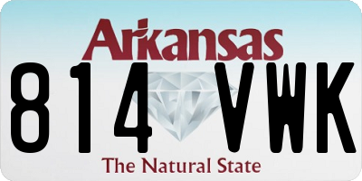 AR license plate 814VWK
