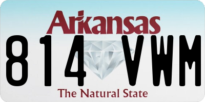 AR license plate 814VWM