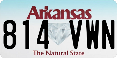 AR license plate 814VWN