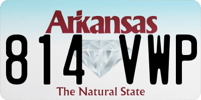 AR license plate 814VWP