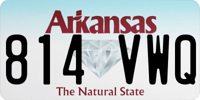 AR license plate 814VWQ