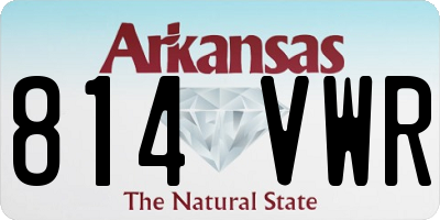 AR license plate 814VWR
