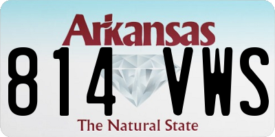 AR license plate 814VWS