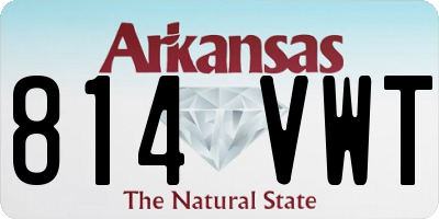 AR license plate 814VWT