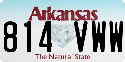 AR license plate 814VWW