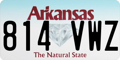 AR license plate 814VWZ