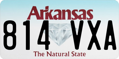 AR license plate 814VXA