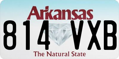 AR license plate 814VXB