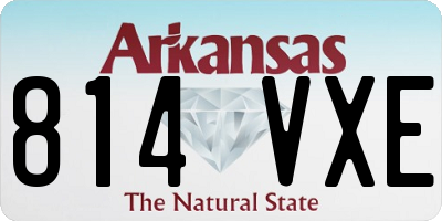 AR license plate 814VXE
