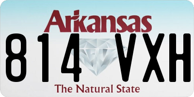 AR license plate 814VXH