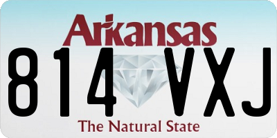 AR license plate 814VXJ