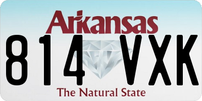 AR license plate 814VXK