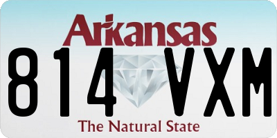AR license plate 814VXM