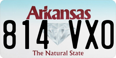 AR license plate 814VXO