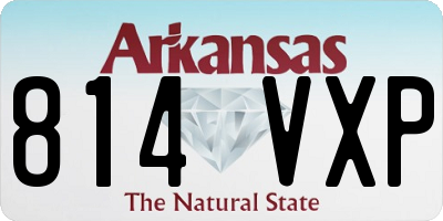 AR license plate 814VXP