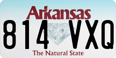 AR license plate 814VXQ