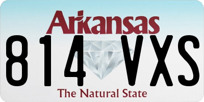 AR license plate 814VXS