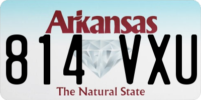 AR license plate 814VXU