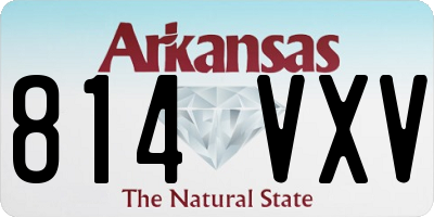 AR license plate 814VXV