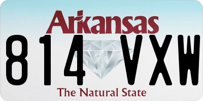 AR license plate 814VXW