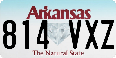 AR license plate 814VXZ