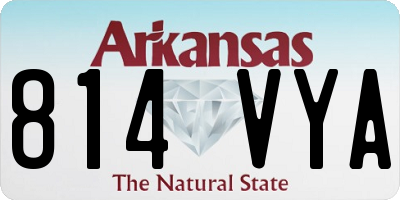 AR license plate 814VYA