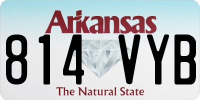 AR license plate 814VYB