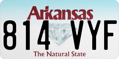 AR license plate 814VYF