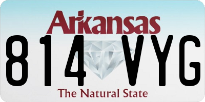 AR license plate 814VYG