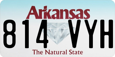 AR license plate 814VYH
