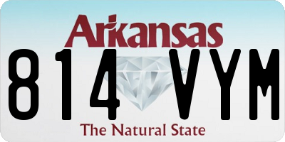 AR license plate 814VYM