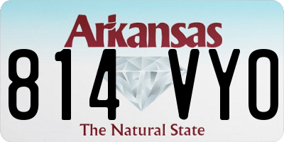AR license plate 814VYO