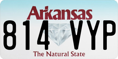 AR license plate 814VYP