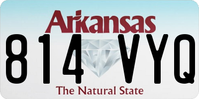 AR license plate 814VYQ