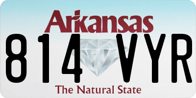 AR license plate 814VYR