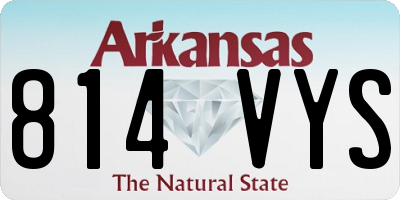 AR license plate 814VYS