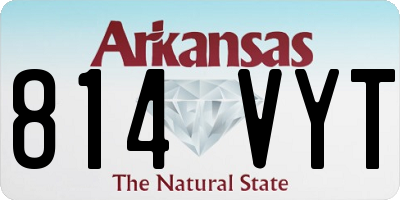 AR license plate 814VYT