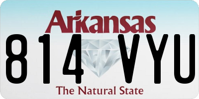 AR license plate 814VYU