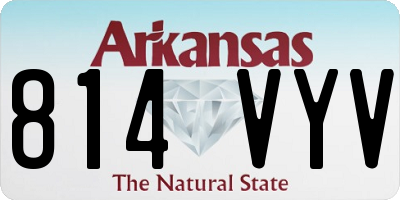 AR license plate 814VYV