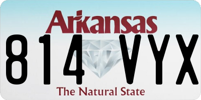 AR license plate 814VYX