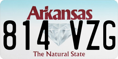 AR license plate 814VZG
